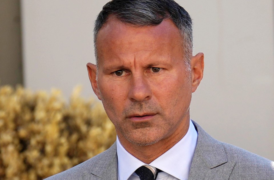 Ryan Giggs arrives at Manchester Crown Court on August 9