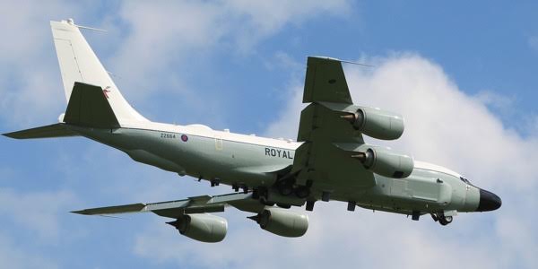 The British RC-135 reconnaissance aircraft allegedly crossed the Arctic border