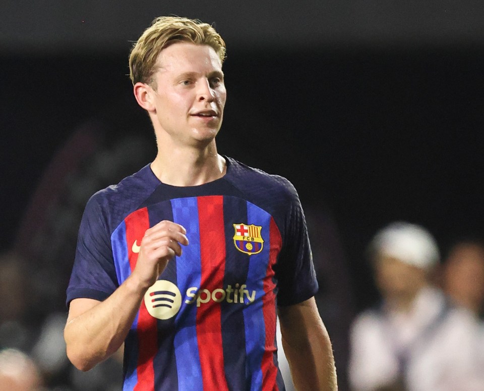 Barcelona president Joan Laporta has said there is a "strong possibility" Frenkie de Jong stays at the club