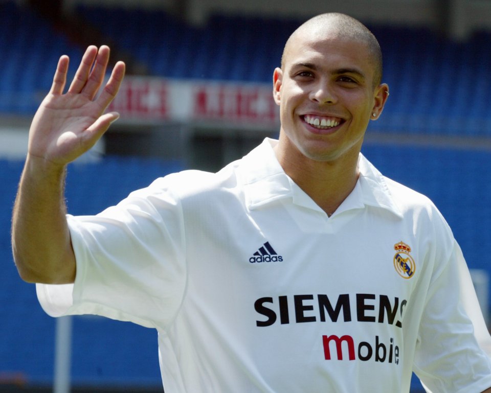 Ronaldo joined Real Madrid for £40.5m in 2002