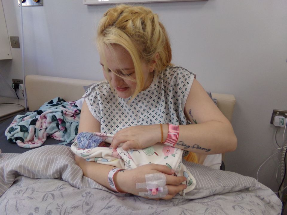 Alisha Pegg spent time with her newborn, Grace, after she eventually passed away