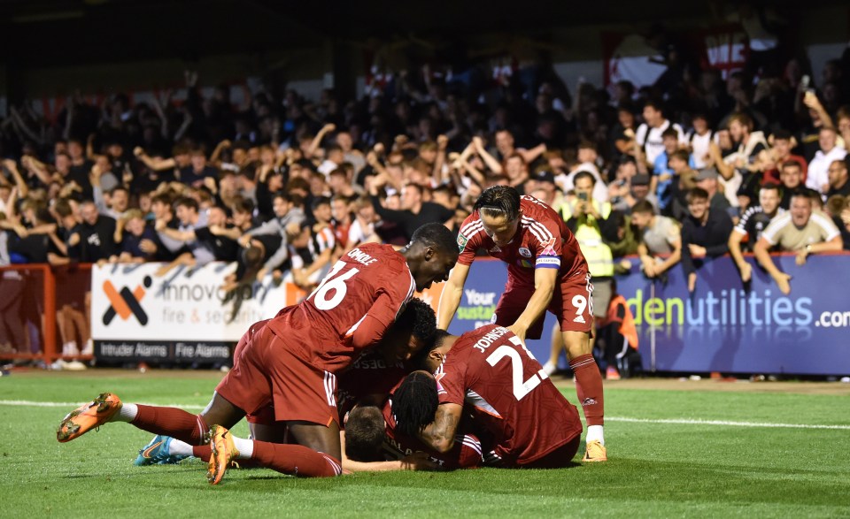 Crawley Town brilliantly beat Fulham 2-0