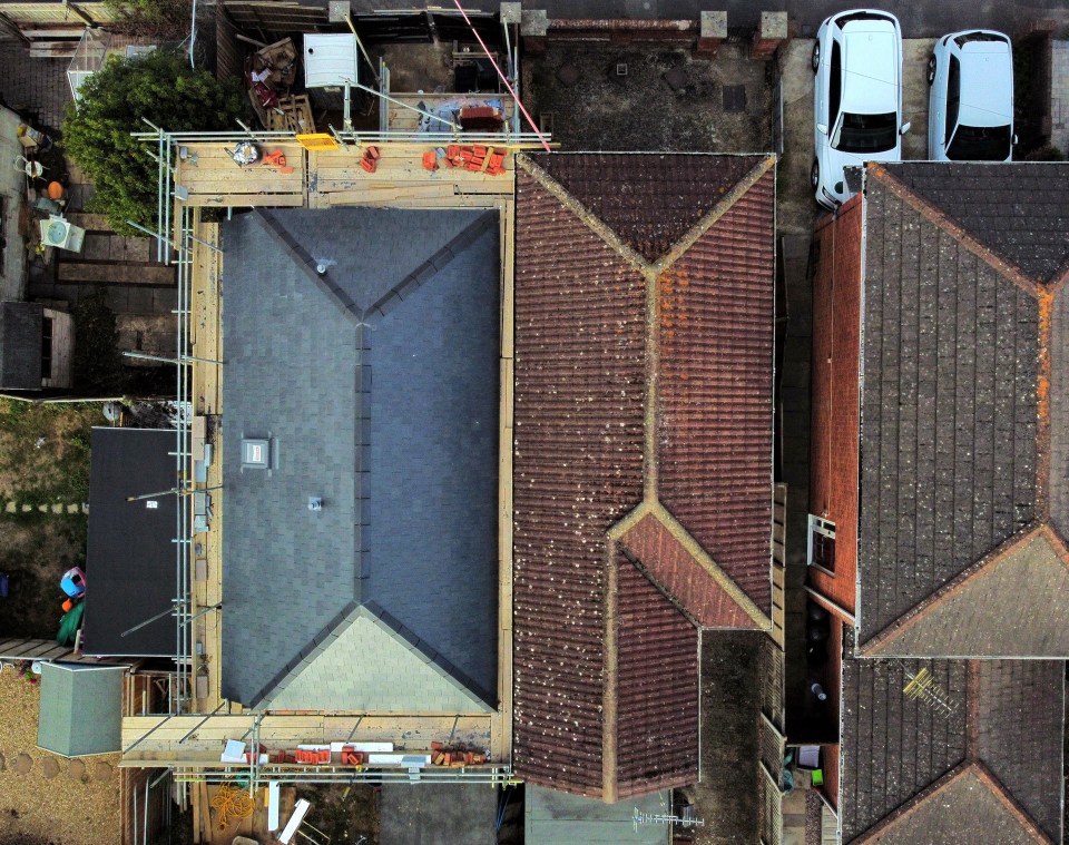 The new build in Totton, near Southampton, Hampshire is almost touching Barbara’s home