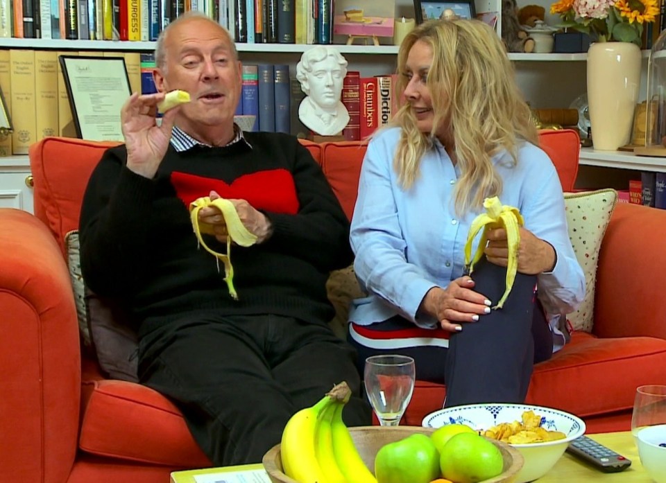 Gyles Brandreth, seen here alongside Carol Vorderman, is a Gogglebox favourite