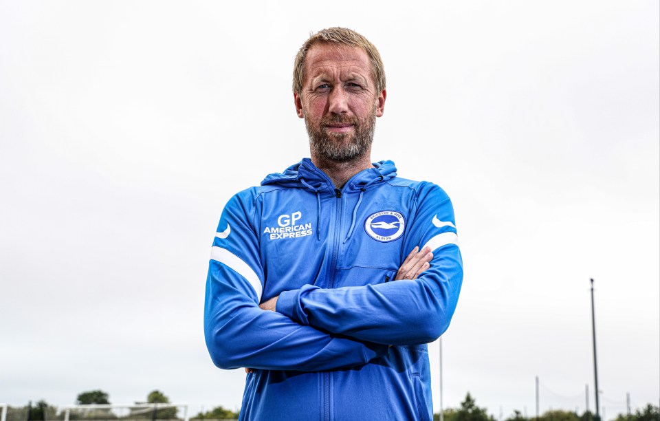 Brighton boss Graham Potter takes his team to Old Trafford