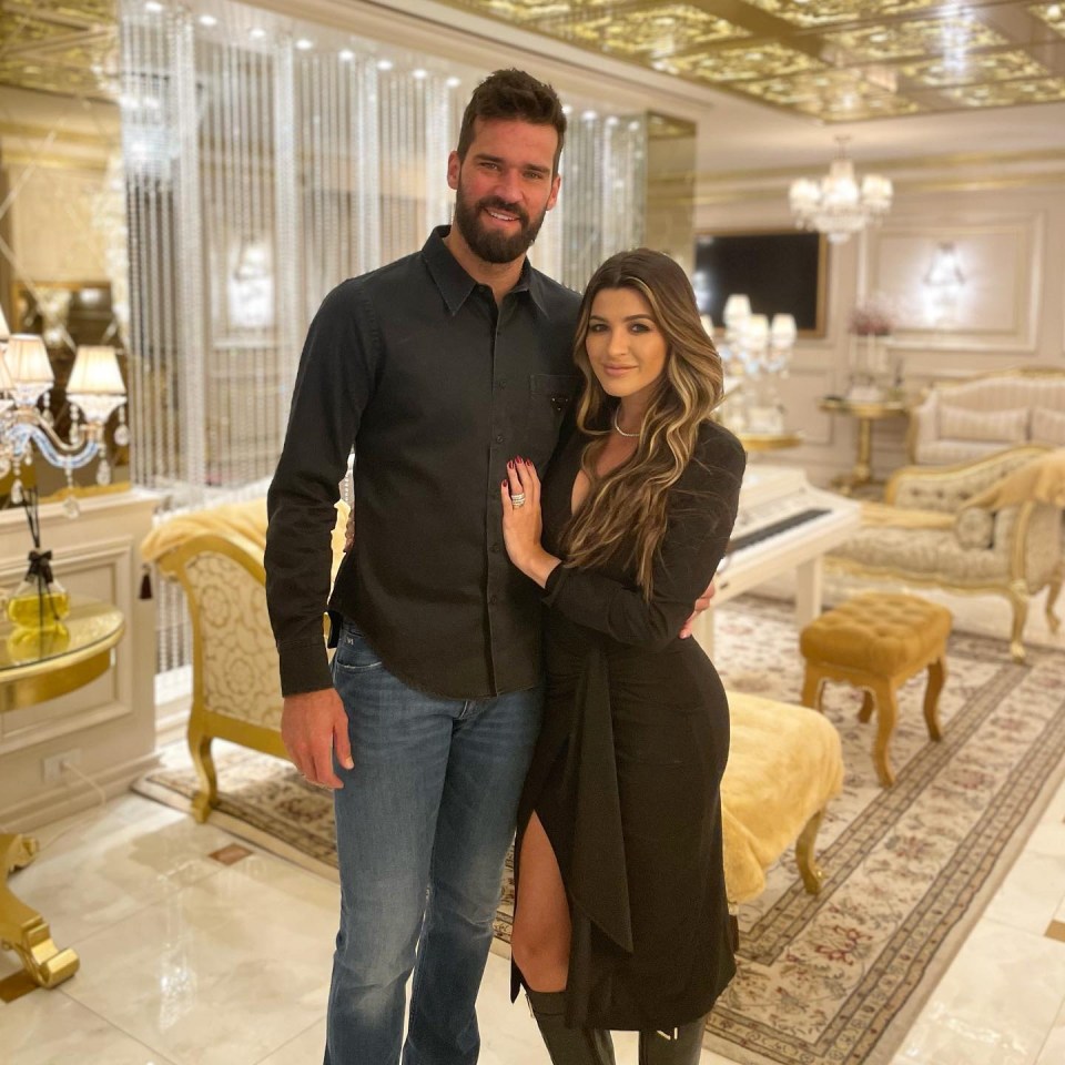 Liverpool goalie Alisson has been married to Natalia since 2015