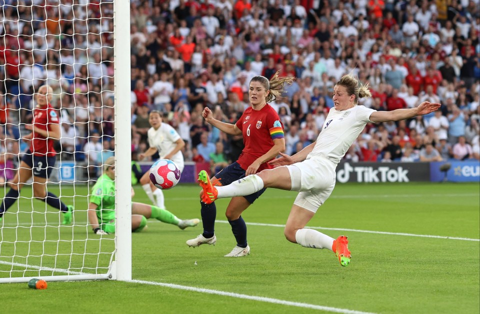 White netted twice during the Lionesses' 8-0 defeat of Norway in the tournament