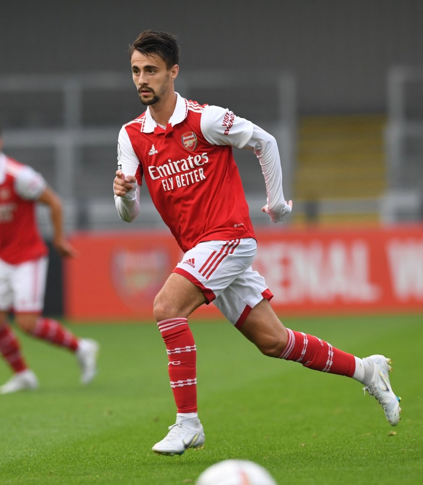 Fabio Vieira played his first game in Arsenal colours