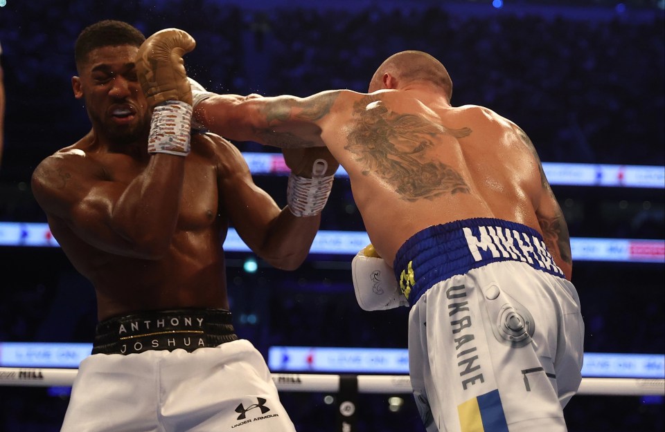 Anthony Joshua was beaten by Oleksandr Usyk in September