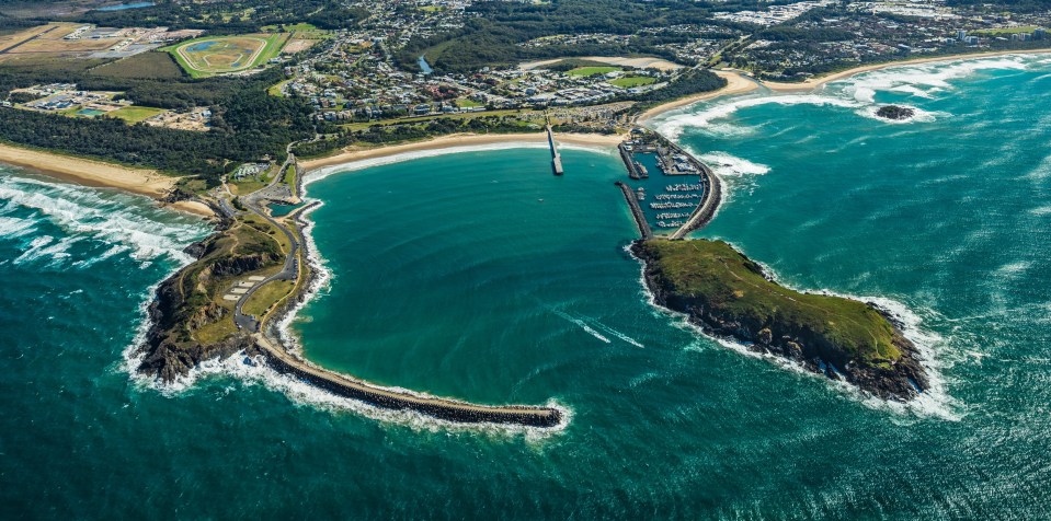 The man was training for a sports event when the attack took place in Coffs Harbour, Australia