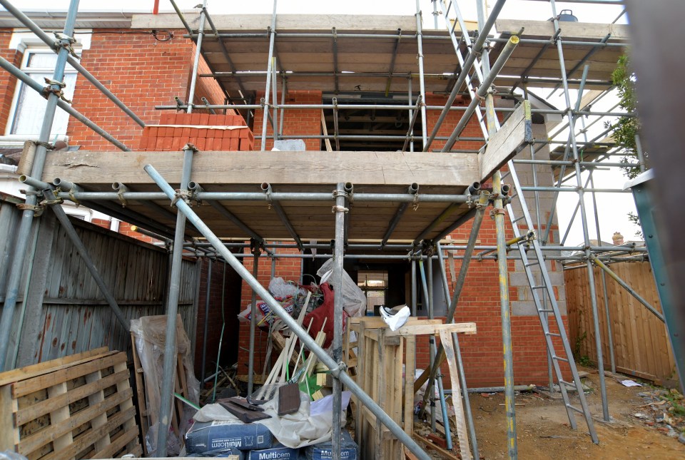 The property was thrown up in the back garden of a former property in Totton, near Southampton, Hampshire