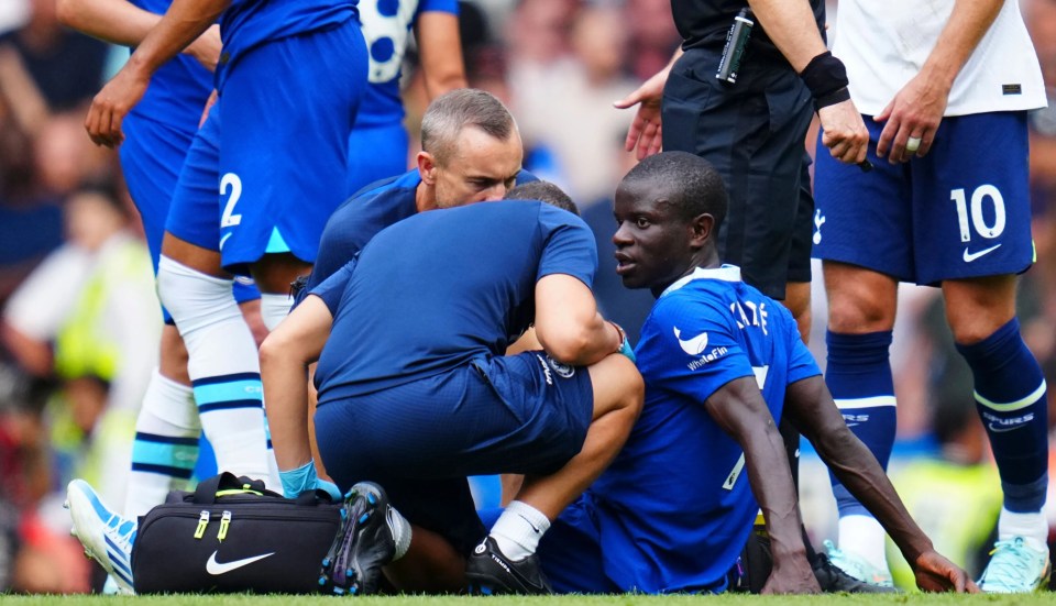 Midfield anchorman N'Golo Kante suffered what boss Thomas Tuchel called a 'muscle injury' and is now sweating on tests to see how long he'll be out