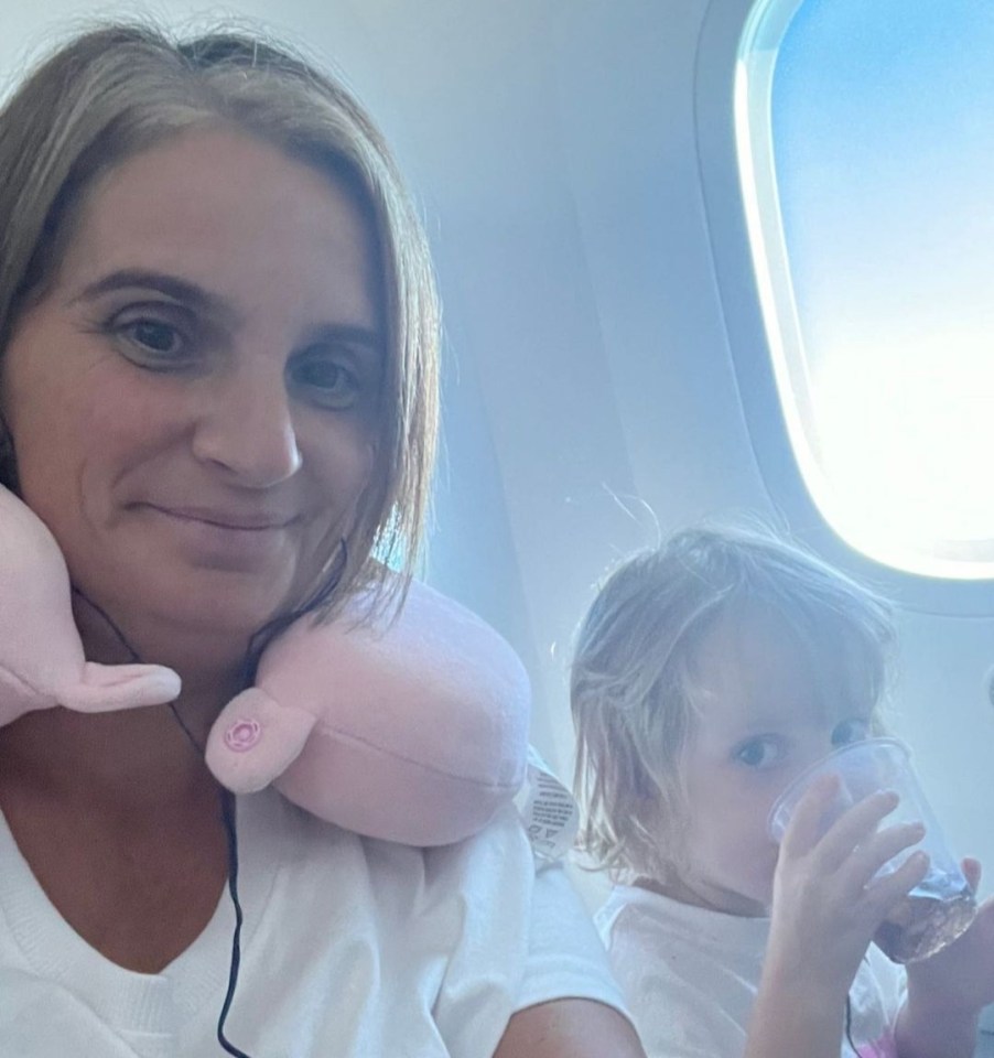 Sue said her kids were 'fantastic' on their recent flight