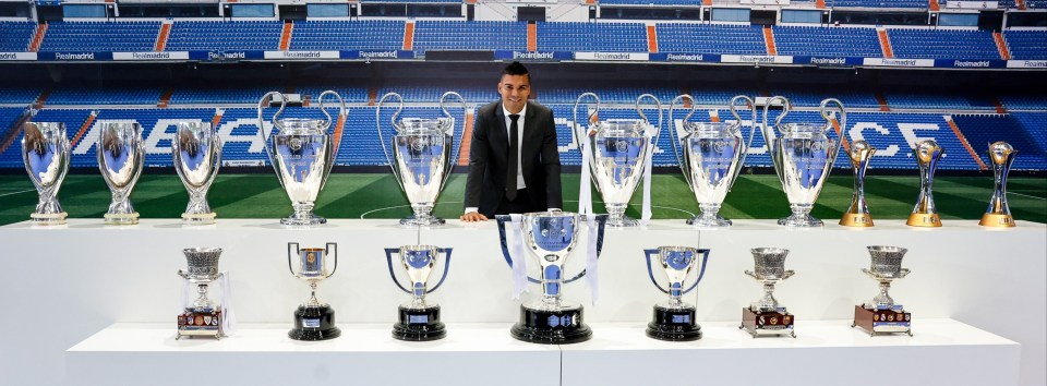 Casemiro won five Champions Leagues and three LaLiga titles