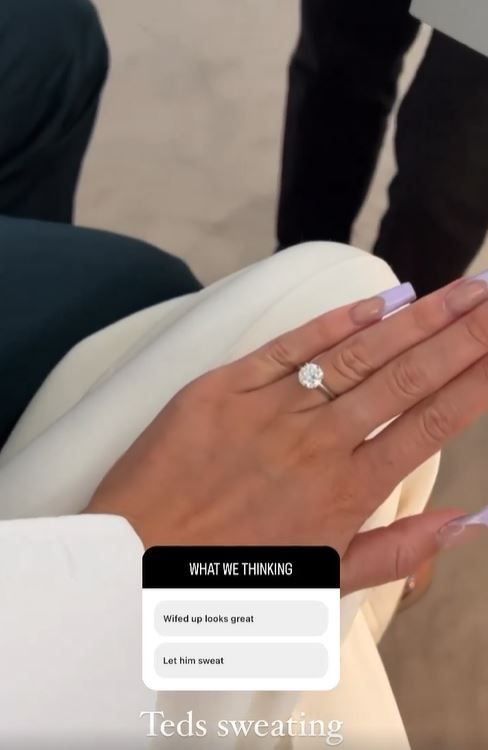 She sparked engagement rumours with the huge Tiffany ring