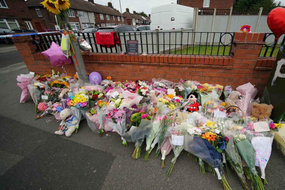 Tributes have been paid close to Olivia's family home