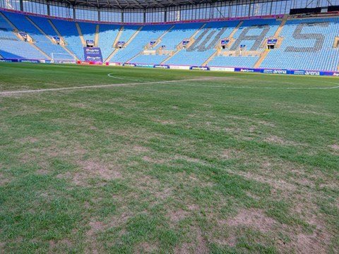 The recent heatwaves and the Rugby 7s has badly damaged the turf