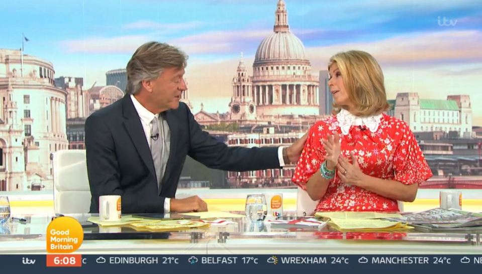 Richard Madeley comforts Kate Garraway on Good Morning Britain today