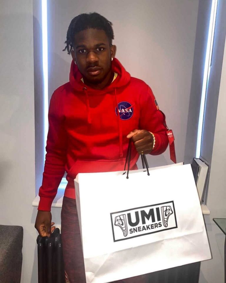 Arsenal youngster Tim Akinola is also now part of Umi Sneakers ever-expanding client base