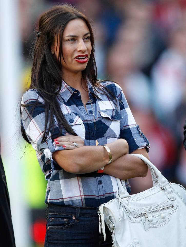 Ryan Giggs' ex-wife Stacey pitch-side at Old Trafford in 2011