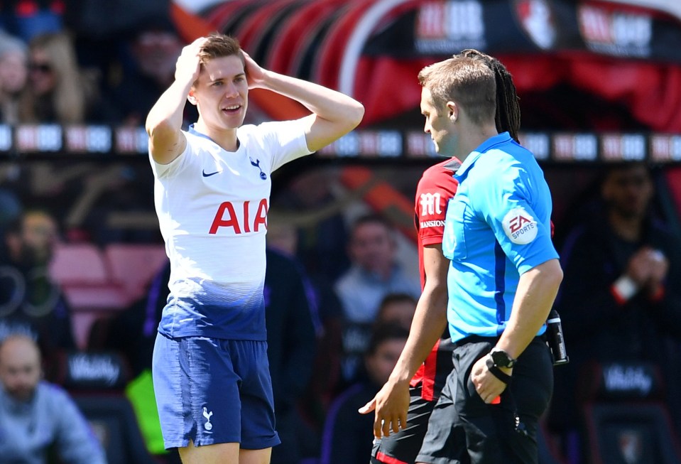 Foyth made just 32 appearances for Spurs, scoring one goal