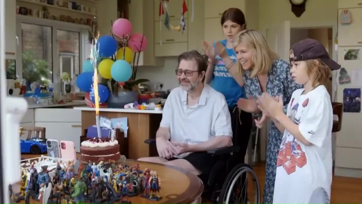 The family filming for documentary Kate Garraway: Caring for Derek