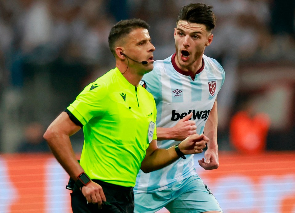 Declan Rice will moss both matches after being hit with a two-match ban