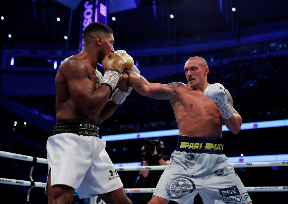 Anthony Joshua was beaten by Oleksandr Usyk in September