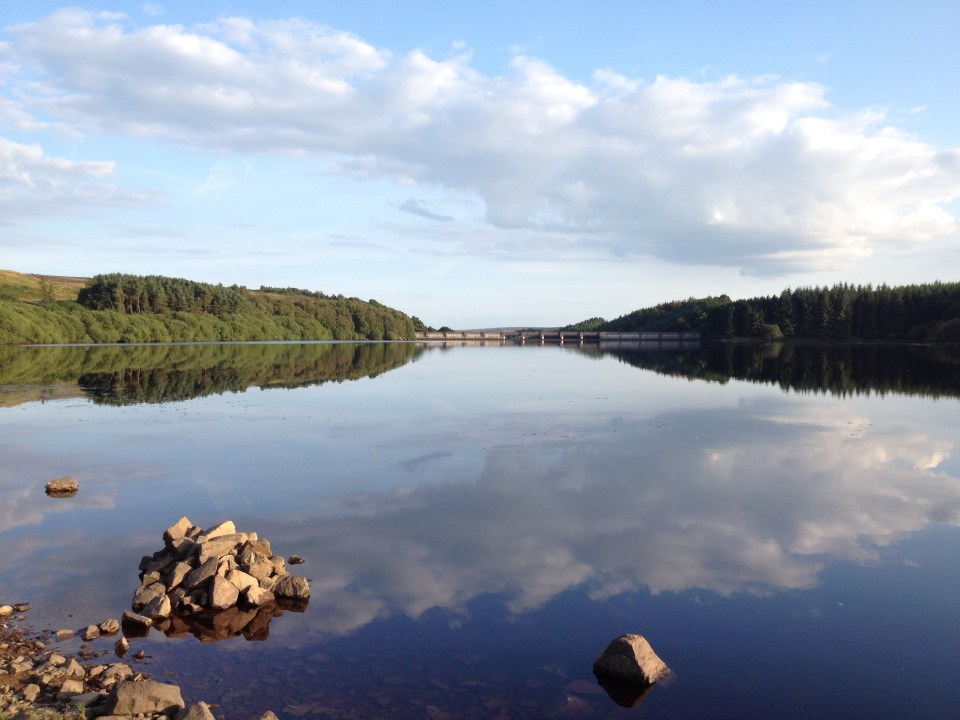 The reservoir when unaffected by drought