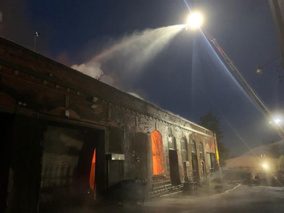 The fire raged at Bismark House Mill in Oldham on May 7