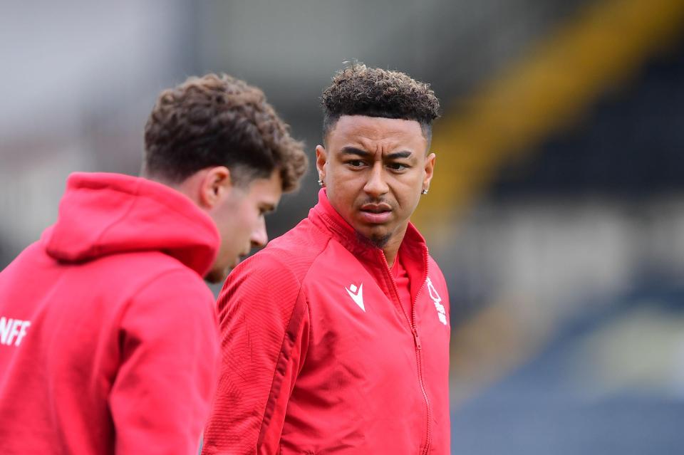 Linigard, right, in discussion with former Liverpool star Neco Williams who also joined Forest this year