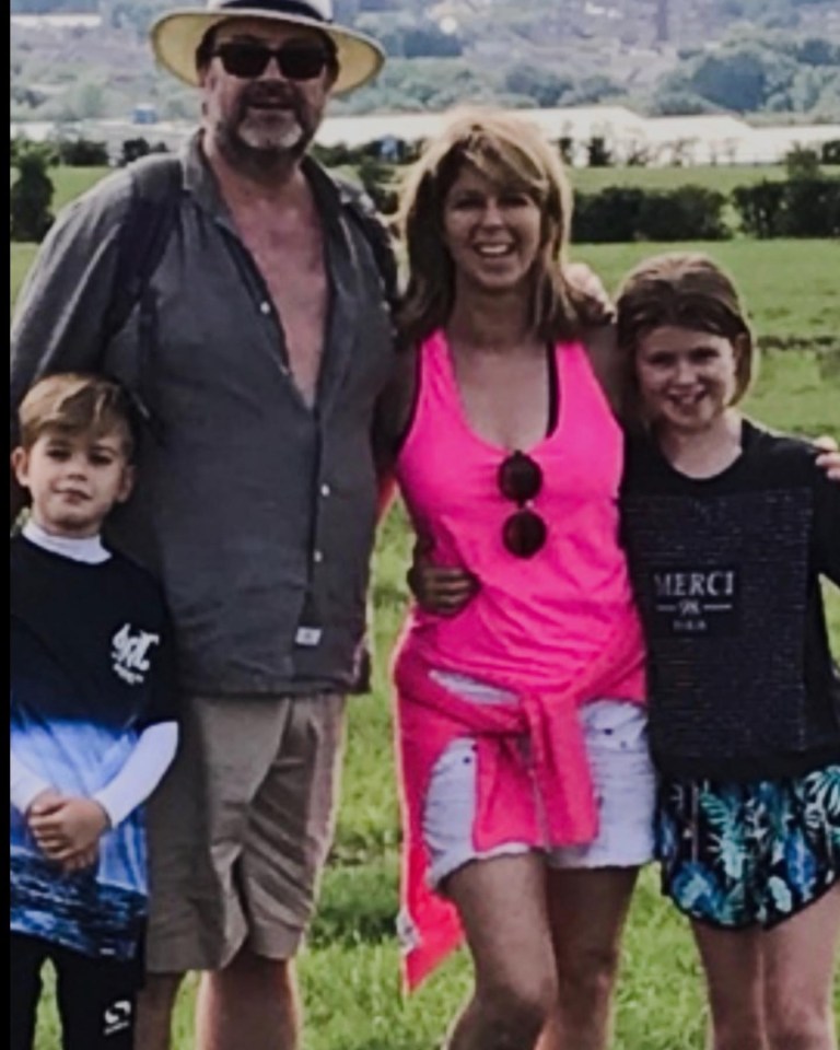 Kate Garraway with husband Derek and kids Darcey and Billy