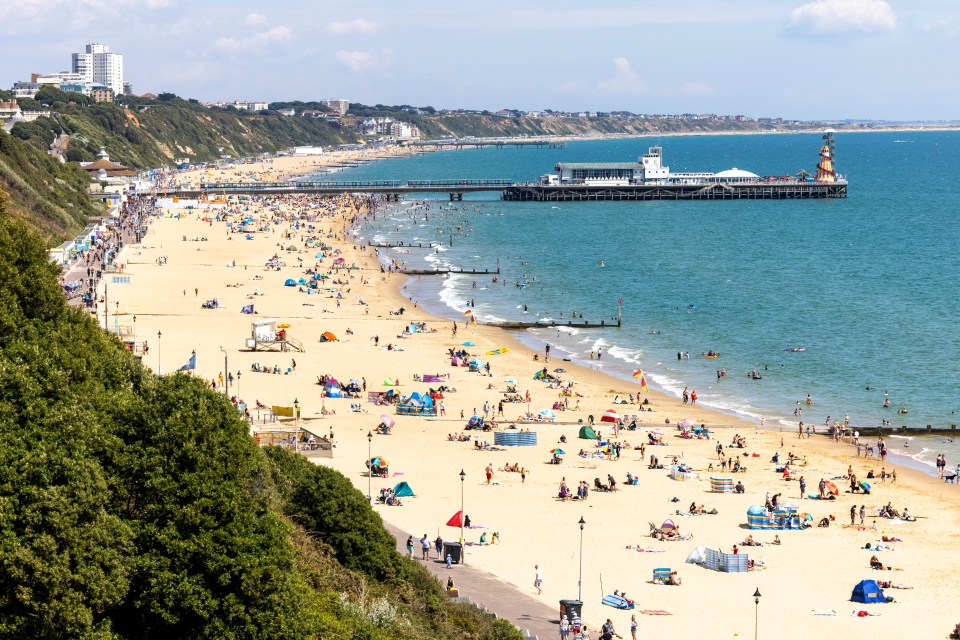 Beachgoers enjoyed a hot start to August in Bournemouth, Dorset