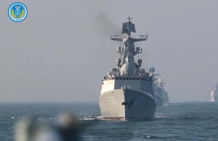 China will continue with its theatric sea exercises throughout the coming week