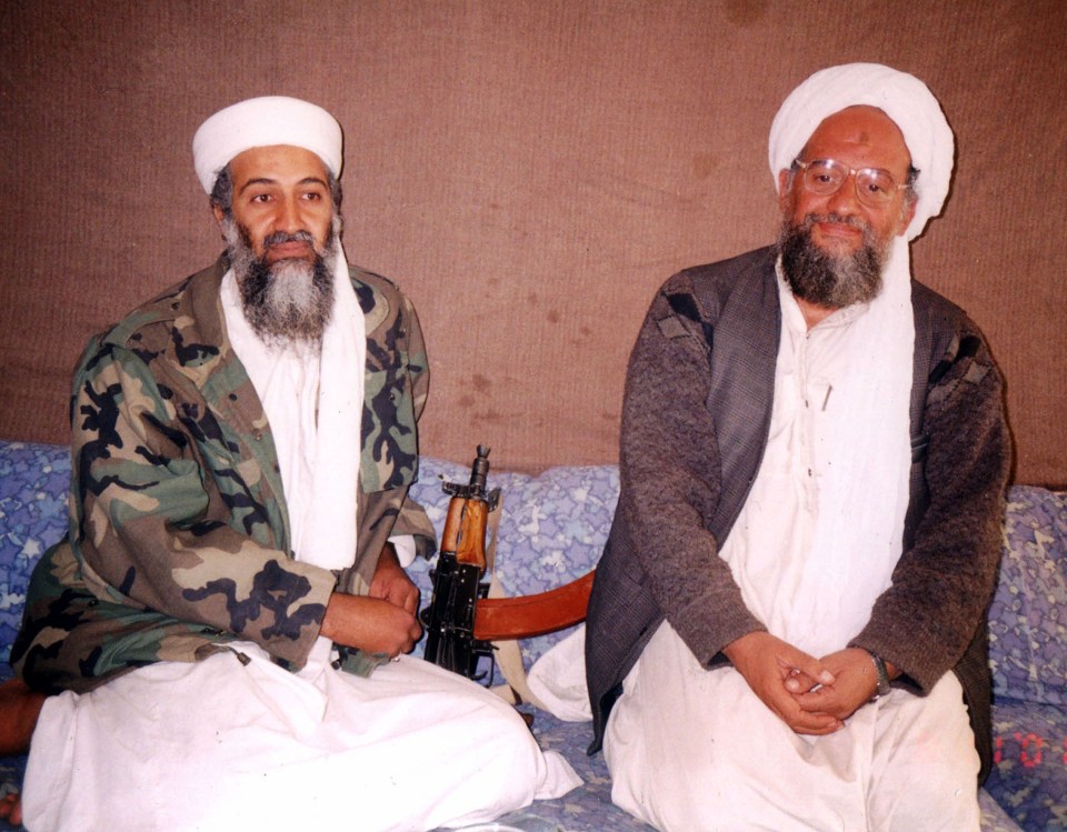 Al-Zawahiri, right, took over from Osama bin Laden after his 2011 assassination