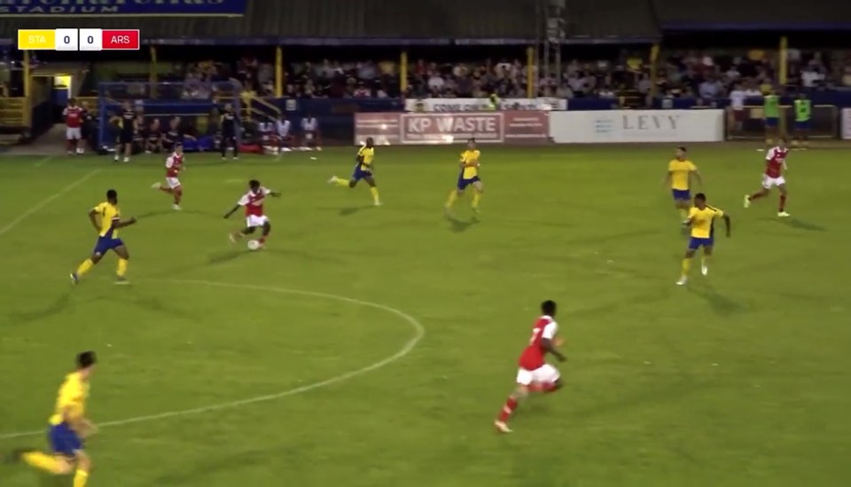 Joel Ideho scored from almost 50 yards out in Arsenal's pre-season victory against St Albans