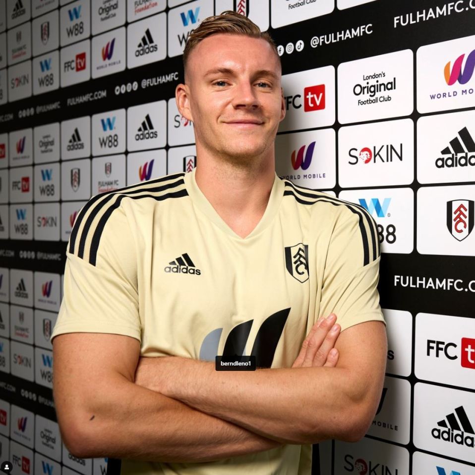 Bernd Leno has joined Fulham on a three-year deal from London rivals Arsenal