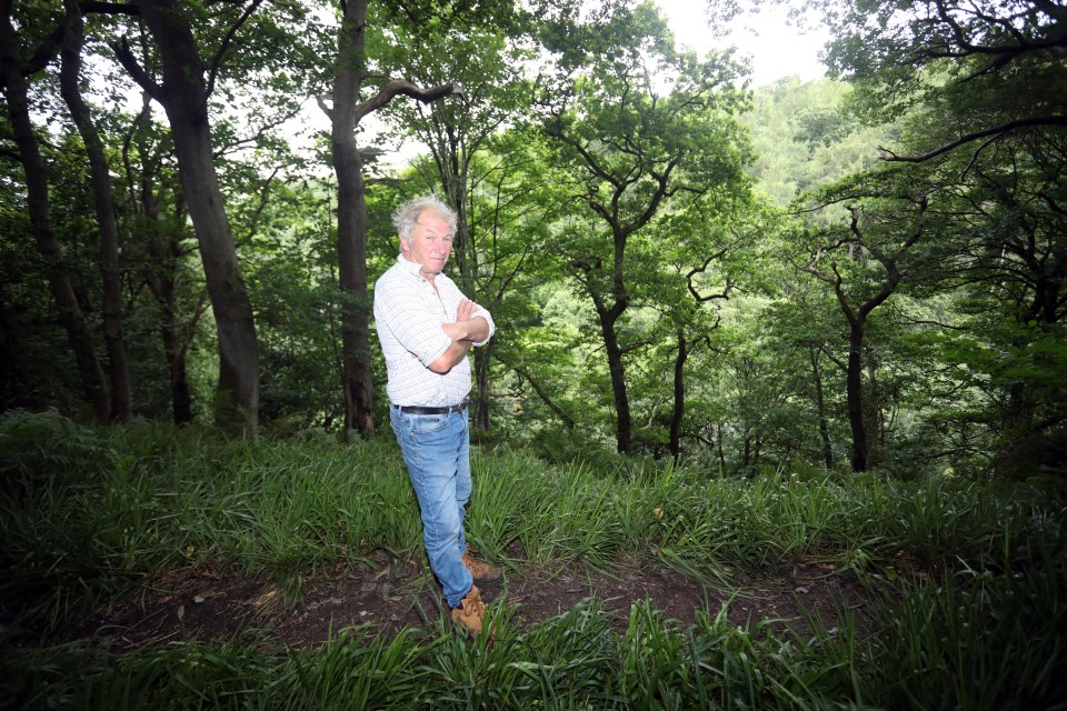 Campsite boss Martin Ford at the spot where walker Martin fell