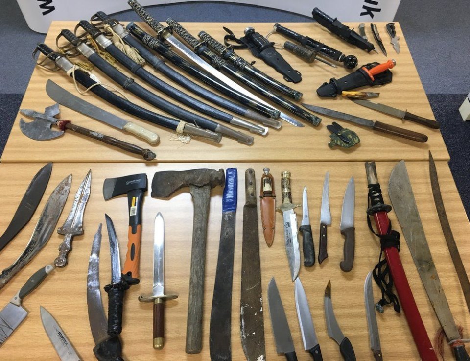 A Cleveland Police amnesty collected 172 knives and sharp objects in 2017