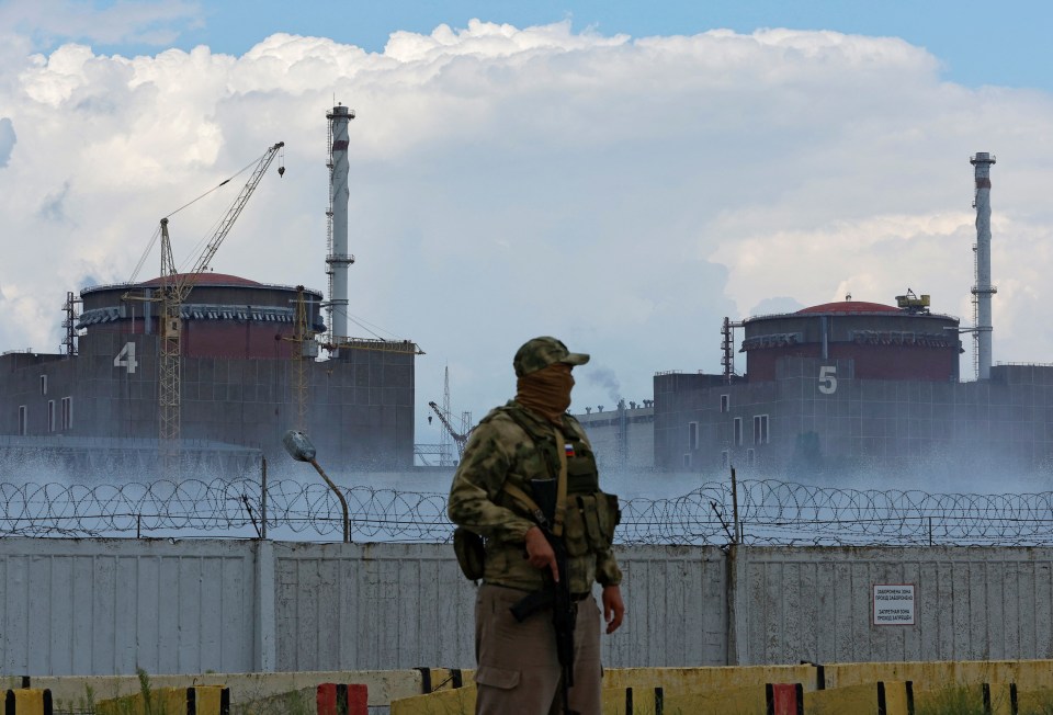 Russian soldiers are patrolling the Zaporizhzhia power station - where troops are firing ­missiles and artillery rounds because they know Ukraine ­cannot shoot back