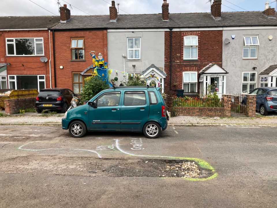 Since the removal of the barricade, Derek has been deepening the pothole as a new deterrent