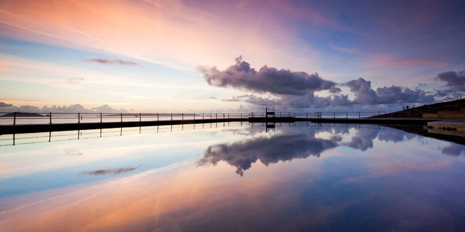 La Vallette bathing pools in Guernsey has four different pools