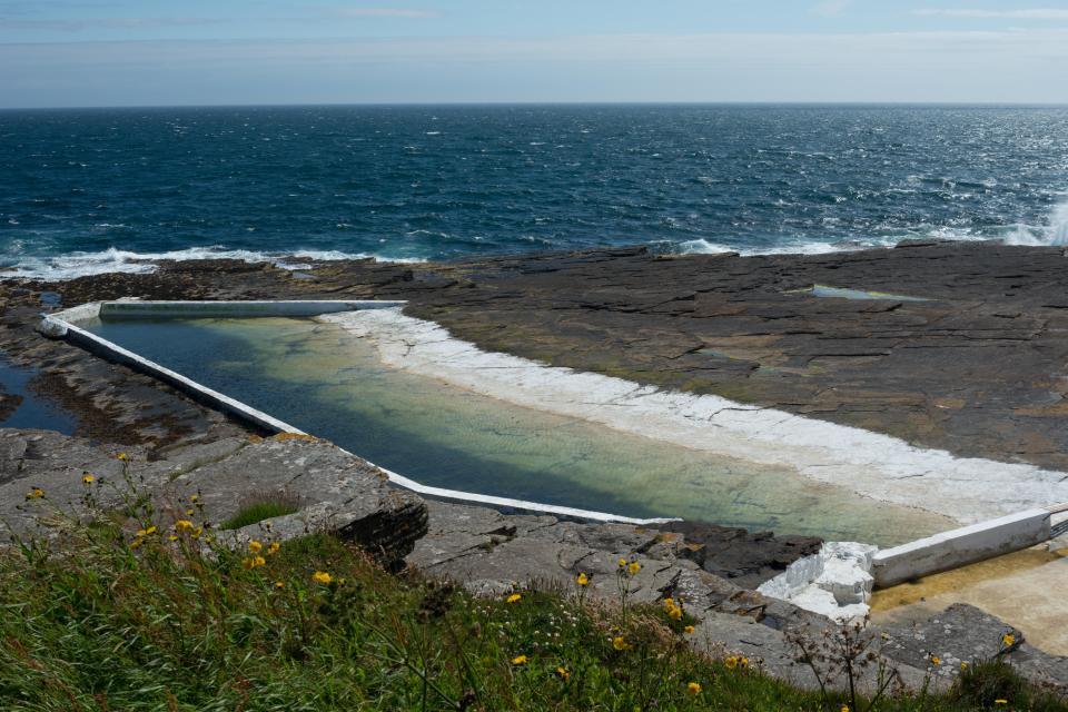 The Trinkie in Caithness attracts swimmers and sunbathers on hot days