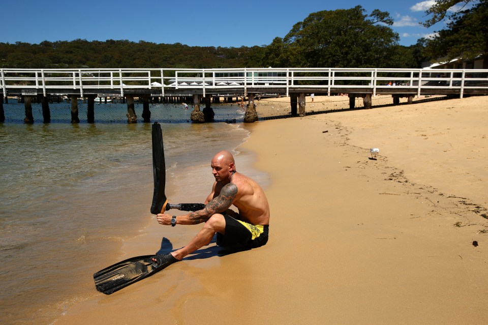 The brave 45-year-old has returned to the water - and even Sydney Harbour