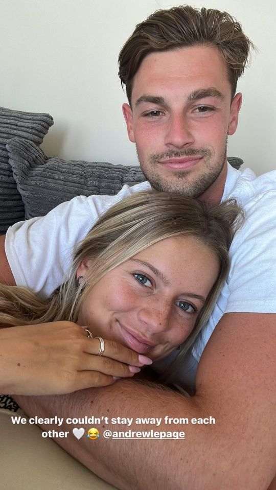 The couple later reunited after Tasha shared the photo admitting she missed Andrew