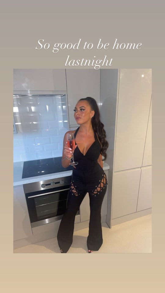 Love Island's Paige Thorne enjoyed a night out back at home after her Love Island stint