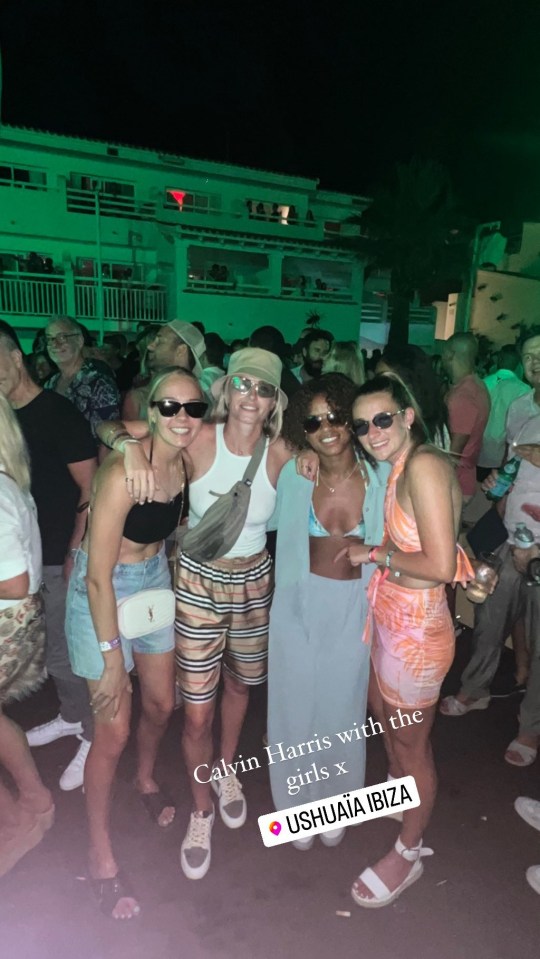 Ellie Roebuck, Leah Williamson, Nikita Parris and Ella Toone enjoy a Calvin Harris gig in Ibiza