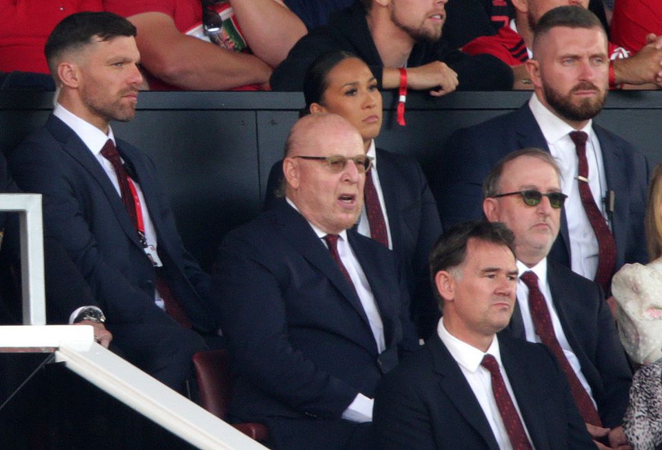 Avram Glazer, centre, was in the crowd to watch the defeat