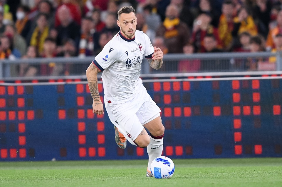 Marko Arnautovic in action for Bologna FC