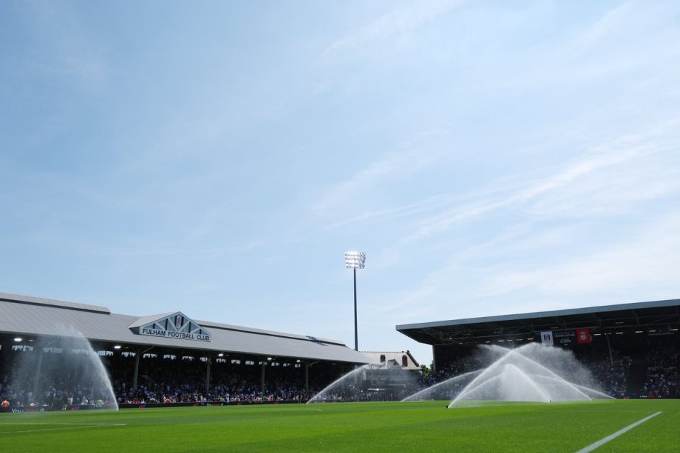 Fulham shared this picture of their turf being watered following comments made by Klopp